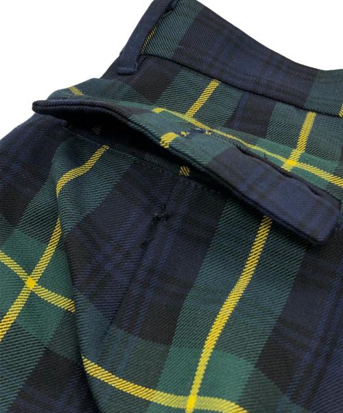 KIDILL（キディル）KIDILL (キディル) チェックワイドパンツ グリーン サイズ:44の古着・服飾アイテム