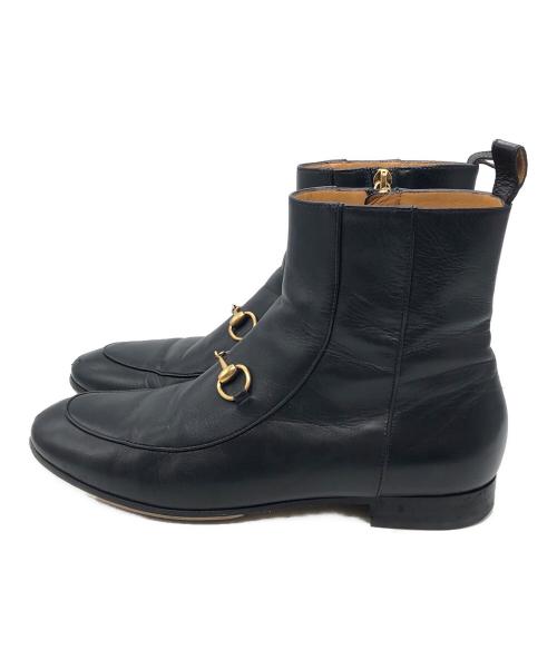 GUCCI（グッチ）GUCCI (グッチ) ホースビットアンクルブーツ ブラック サイズ:37 1/2の古着・服飾アイテム