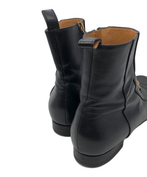 GUCCI（グッチ）GUCCI (グッチ) ホースビットアンクルブーツ ブラック サイズ:37 1/2の古着・服飾アイテム