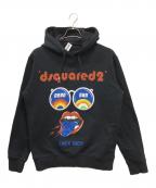 DSQUARED2ディースクエアード）の古着「プルオーバーパーカー」｜ブラック