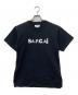 sacai（サカイ）の古着「ロゴプリントTシャツ」｜ブラック