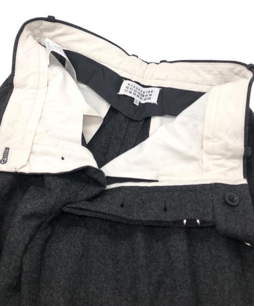 Maison Margiela（メゾンマルジェラ）Maison Margiela (メゾンマルジェラ) ウールスラックス グレー サイズ:46の古着・服飾アイテム