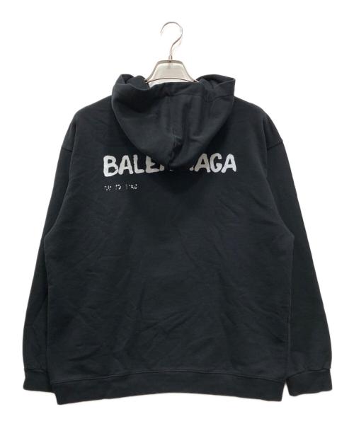 BALENCIAGA（バレンシアガ）BALENCIAGA (バレンシアガ) HAND DRAWN BALENCIAGA HOODIE ブラック サイズ:Sの古着・服飾アイテム