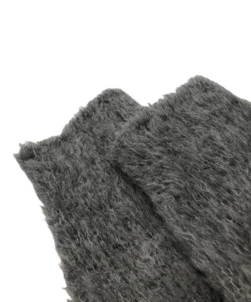 GALERIE VIE（ギャルリーヴィー）GALERIE VIE (ギャルリーヴィー) ブリティッシュファー Vネックカーディガン グレー サイズ:FREEの古着・服飾アイテム