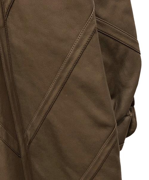 伊太利屋（イタリヤ）伊太利屋 (イタリヤ) フェイクレザーコート ブラウン サイズ:9A2の古着・服飾アイテム