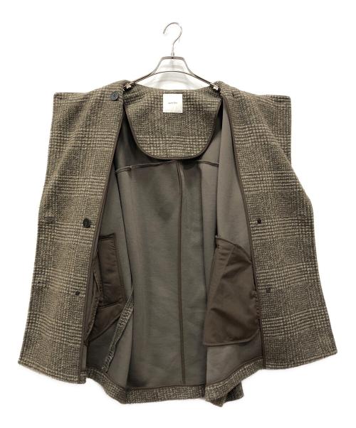 Spick and Span（スピックアンドスパン）Spick and Span (スピックアンドスパン) Wスライバーチェックハーフコート ベージュ サイズ:38の古着・服飾アイテム