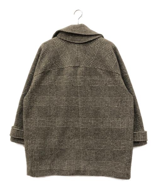 Spick and Span（スピックアンドスパン）Spick and Span (スピックアンドスパン) Wスライバーチェックハーフコート ベージュ サイズ:38の古着・服飾アイテム