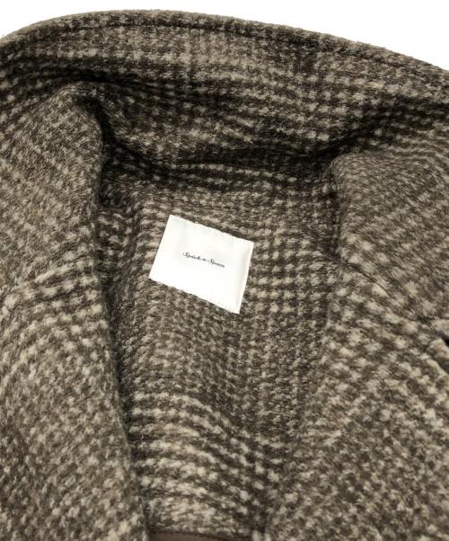 Spick and Span（スピックアンドスパン）Spick and Span (スピックアンドスパン) Wスライバーチェックハーフコート ベージュ サイズ:38の古着・服飾アイテム