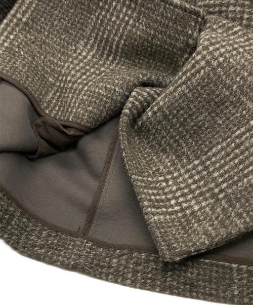 Spick and Span（スピックアンドスパン）Spick and Span (スピックアンドスパン) Wスライバーチェックハーフコート ベージュ サイズ:38の古着・服飾アイテム