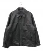 Claiborneクレイボーン）の古着「レザージャケット」｜ブラック