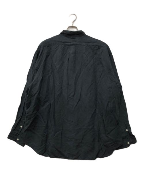 POLO RALPH LAUREN（ポロ・ラルフローレン）POLO RALPH LAUREN (ポロ・ラルフローレン) BLAKE シルク✕リネンボタンダウンシャツ ブラック サイズ:XXLの古着・服飾アイテム