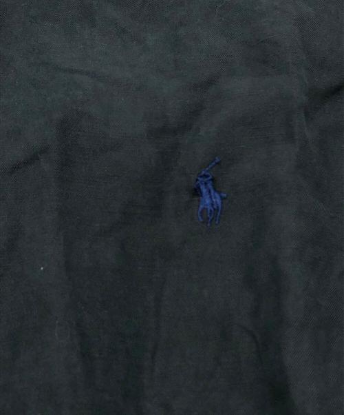 POLO RALPH LAUREN（ポロ・ラルフローレン）POLO RALPH LAUREN (ポロ・ラルフローレン) BLAKE シルク✕リネンボタンダウンシャツ ブラック サイズ:XXLの古着・服飾アイテム