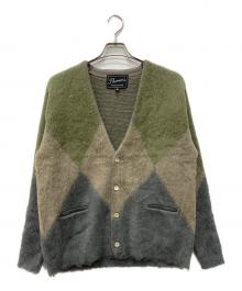 Pherrow's（フェローズ）の古着「モヘア混カーディガン」｜グリーン