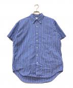 Graphpaperグラフペーパー）の古着「ストライプシャツ」｜ブルー