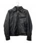 VANSON（バンソン）の古着「シングルライダースジャケット」｜ブラック