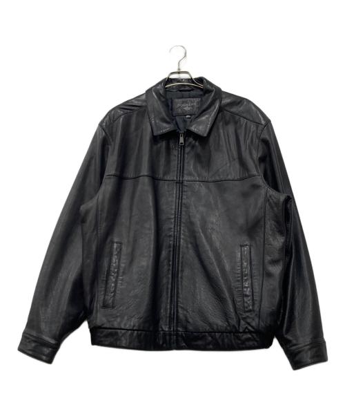 DOCKERS（ドッカーズ）DOCKERS (ドッカーズ) レザーブルゾン ブラック サイズ:XXLの古着・服飾アイテム