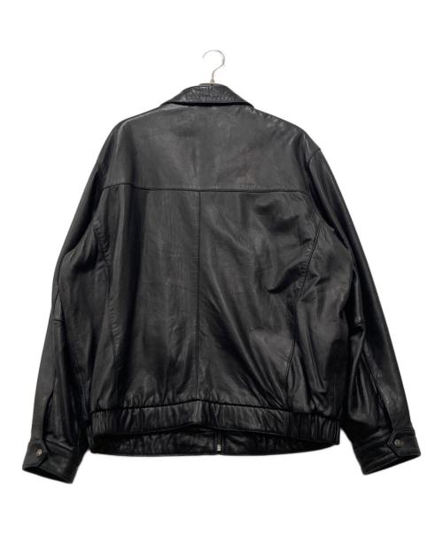 DOCKERS（ドッカーズ）DOCKERS (ドッカーズ) レザーブルゾン ブラック サイズ:XXLの古着・服飾アイテム