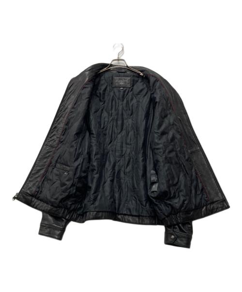 DOCKERS（ドッカーズ）DOCKERS (ドッカーズ) レザーブルゾン ブラック サイズ:XXLの古着・服飾アイテム
