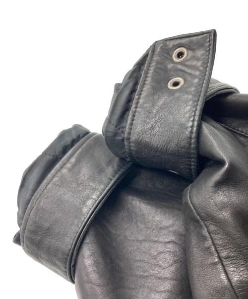 DOCKERS（ドッカーズ）DOCKERS (ドッカーズ) レザーブルゾン ブラック サイズ:XXLの古着・服飾アイテム