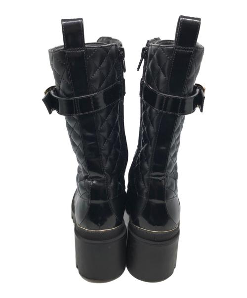 HER LIP TO（ハーリップトゥ）Her lip to (ハーリップトゥ) Gold Buckle Lace-Up Boots ブラック サイズ:36の古着・服飾アイテム