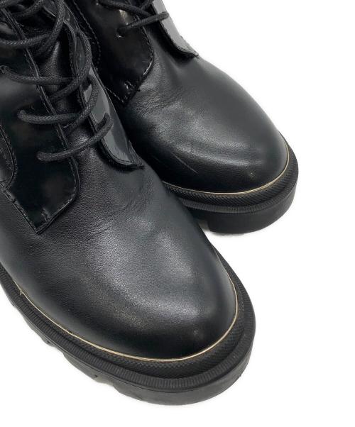 HER LIP TO（ハーリップトゥ）Her lip to (ハーリップトゥ) Gold Buckle Lace-Up Boots ブラック サイズ:36の古着・服飾アイテム