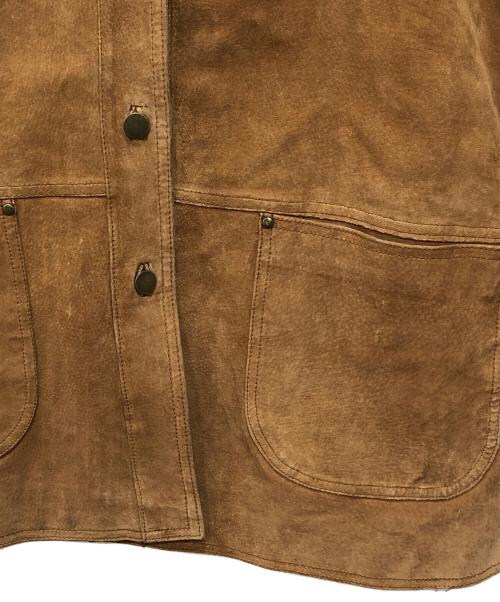 L.L.Bean（エルエルビーン）L.L.Bean (エルエルビーン) PIG SUEDE SHAWL COLLAR JACKET ブラウン サイズ:XLの古着・服飾アイテム