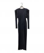 PLEATS PLEASEプリーツプリーズ）の古着「プリーツロングカーディガン」｜ネイビー
