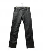 KADOYAカドヤ）の古着「レザーパンツ」｜ブラック