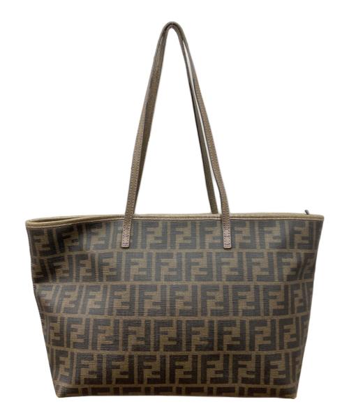 FENDI（フェンディ）FENDI (フェンディ) ズッカ柄PVCトートバッグ ブラウンの古着・服飾アイテム
