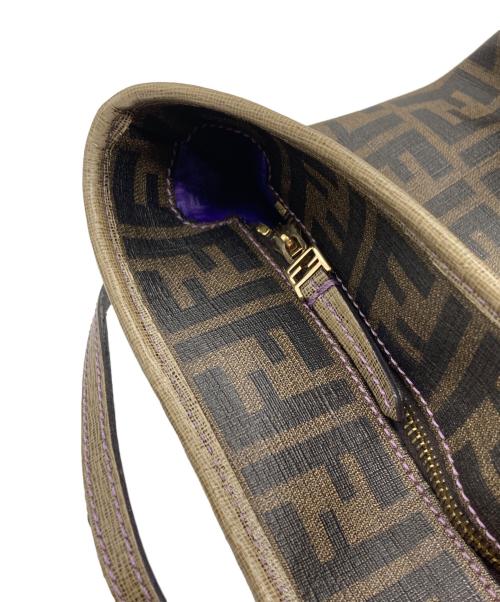 FENDI（フェンディ）FENDI (フェンディ) ズッカ柄PVCトートバッグ ブラウンの古着・服飾アイテム