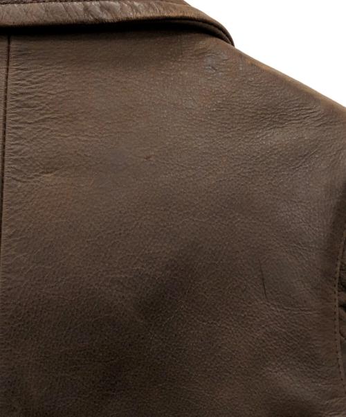 A.P.C.（アーペーセー）A.P.C. (アーペーセー) ダブルレザーコート ブラウン サイズ:Mの古着・服飾アイテム