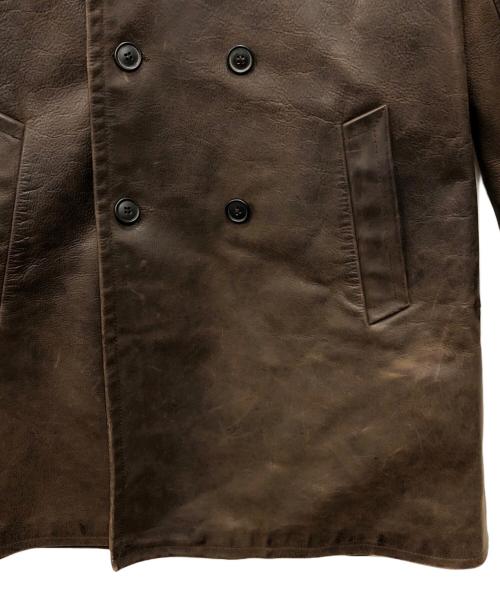 A.P.C.（アーペーセー）A.P.C. (アーペーセー) ダブルレザーコート ブラウン サイズ:Mの古着・服飾アイテム