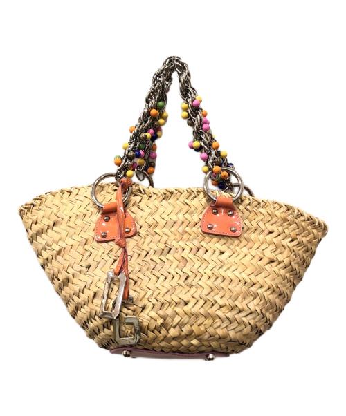 DOLCE & GABBANA（ドルチェ＆ガッバーナ）DOLCE & GABBANA (ドルチェ＆ガッバーナ) カゴバッグ ベージュ サイズ:下記参照の古着・服飾アイテム