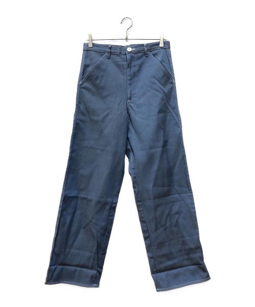 COMME des GARCONS HOMME PLUS（コムデギャルソンオムプリュス）COMME des GARCONS HOMME PLUS (コムデギャルソンオムプリュス) コットン×ポリエステル ワイドパンツ ブルー サイズ:Sの古着・服飾アイテム