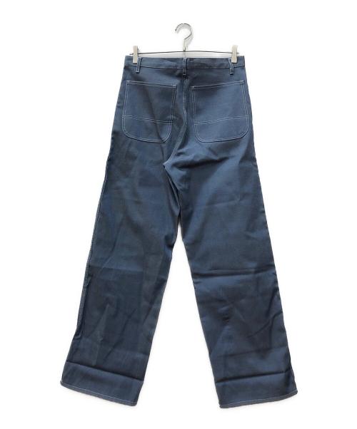 COMME des GARCONS HOMME PLUS（コムデギャルソンオムプリュス）COMME des GARCONS HOMME PLUS (コムデギャルソンオムプリュス) コットン×ポリエステル ワイドパンツ ブルー サイズ:Sの古着・服飾アイテム