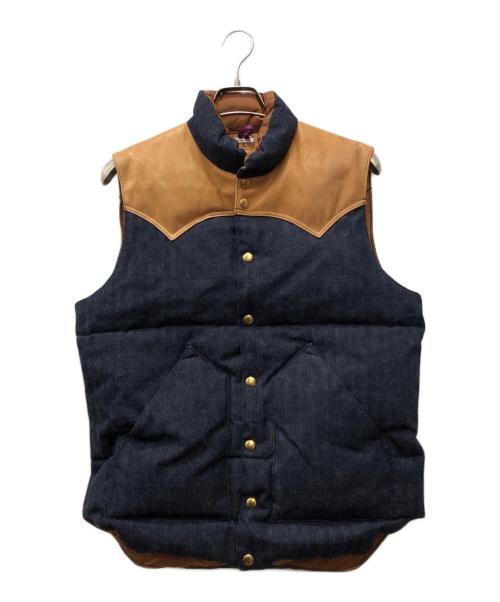 WAREHOUSE（ウエアハウス）WAREHOUSE (ウエアハウス) RockyMountainFeatherBed (ロッキーマウンテンフェザーベッド) ダウンベスト インディゴ サイズ:40の古着・服飾アイテム