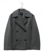 theoryセオリー）の古着「LUXE NEW DIVIDE CASUAL PEACOAT」｜グレー