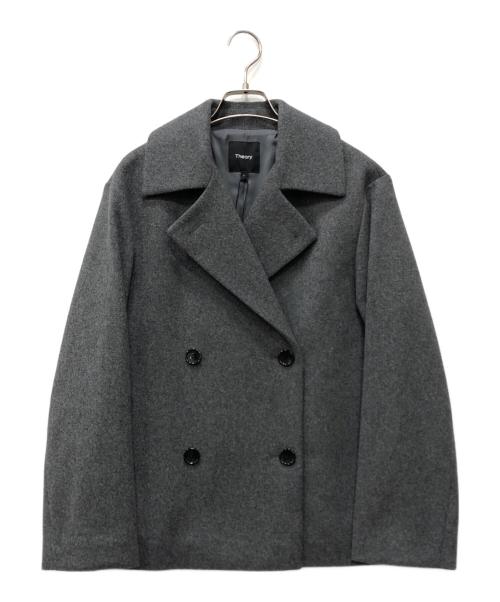 theory（セオリー）theory (セオリー) LUXE NEW DIVIDE CASUAL PEACOAT グレー サイズ:Pの古着・服飾アイテム