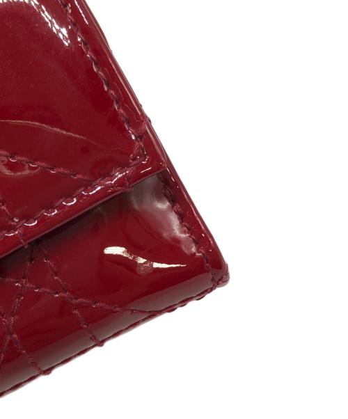 Christian Dior（クリスチャン ディオール）Christian Dior (クリスチャン ディオール) ロータスウォレット コンパクトウォレット レッドの古着・服飾アイテム