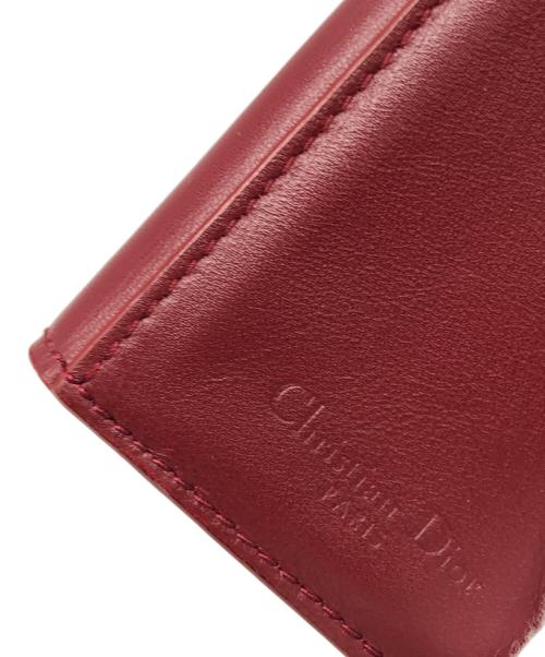 Christian Dior（クリスチャン ディオール）Christian Dior (クリスチャン ディオール) ロータスウォレット コンパクトウォレット レッドの古着・服飾アイテム