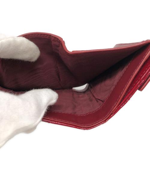 Christian Dior（クリスチャン ディオール）Christian Dior (クリスチャン ディオール) ロータスウォレット コンパクトウォレット レッドの古着・服飾アイテム