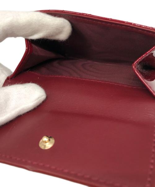 Christian Dior（クリスチャン ディオール）Christian Dior (クリスチャン ディオール) ロータスウォレット コンパクトウォレット レッドの古着・服飾アイテム