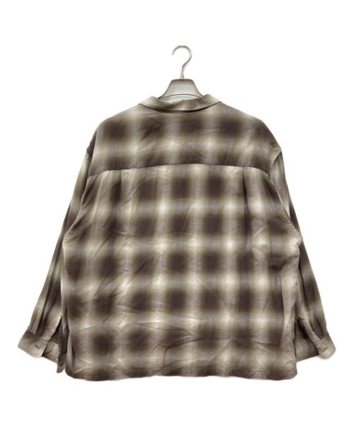 JOURNAL STANDARD（ジャーナルスタンダード）JOURNAL STANDARD (ジャーナルスタンダード) リラックス オンブレ オープン カラー シャツ ブラウン サイズ:Lの古着・服飾アイテム