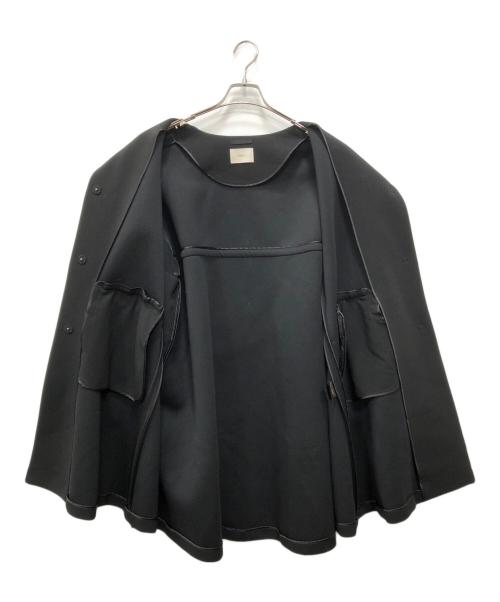 LE PHIL（ル フィル）LE PHIL (ル フィル) ノーカラーボンディングコート ブラック サイズ:1の古着・服飾アイテム