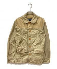 COMME des GARCONS HOMME（コムデギャルソン オム）の古着「丸襟ナイロンデザインジャケット」｜ベージュ