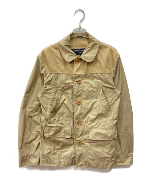 COMME des GARCONS HOMME（コムデギャルソン オム）COMME des GARCONS HOMME (コムデギャルソン オム) 丸襟ナイロンデザインジャケット ベージュ サイズ:Sの古着・服飾アイテム