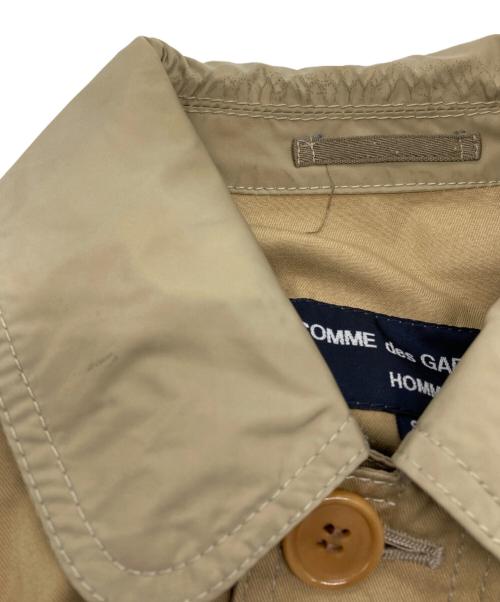 COMME des GARCONS HOMME（コムデギャルソン オム）COMME des GARCONS HOMME (コムデギャルソン オム) 丸襟ナイロンデザインジャケット ベージュ サイズ:Sの古着・服飾アイテム