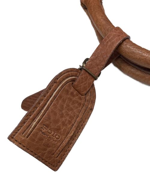 POLO RALPH LAUREN（ポロ・ラルフローレン）POLO RALPH LAUREN (ポロ・ラルフローレン) レザーハンドバッグ ブラウン サイズ:下記参照の古着・服飾アイテム