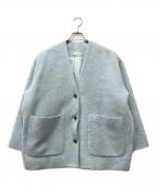 YORIヨリ）の古着「ウールモヘアシャギージャケット」｜ブルー