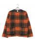 south2 west8（サウスツー ウエストエイト）の古着「チェック柄フリースジャケット」｜オレンジ